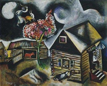 Marc Chagall Painting - Rain contemporary Marc Chagall